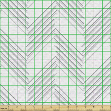 Geometrik Parça Kumaş Akromatik Çapraz Devamlı Çubuklar Deseni