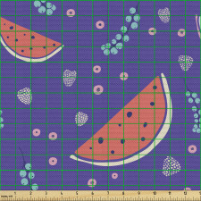 Meyve Parça Kumaş Modern Yaz Temasında Karpuz Dilimleri Deseni
