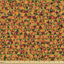 Geometrik Parça Kumaş Mozaik Üçgenler Desenli
