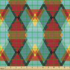Geometrik Parça Kumaş Üçgen Mozaiği Desenli
