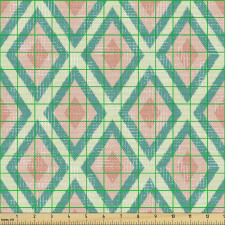 Retro Parça Kumaş Eskitilmiş Geometrik Baklava Dilimleri Deseni