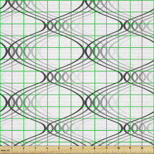 Soyut Parça Kumaş Göz Yanılması Temalı Dalgalı Şeritler Deseni