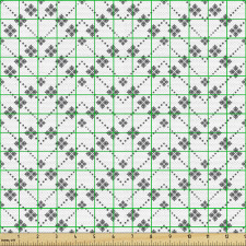 Geometrik Parça Kumaş Monokrom Görünümlü Zikzaklı Noktalı Şerit