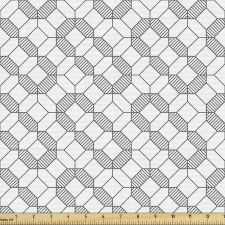 Geometrik Parça Kumaş Monokrom Tekrarlı Kare Dörtgen Tasarım