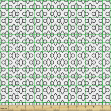 Geometrik Parça Kumaş Monokrom Kesintisiz Küçük Oval Formlar 