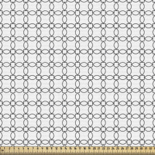 Geometrik Parça Kumaş Küçük Pötikareli Kare Daire Kompozisyonu