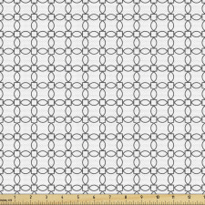 Geometrik Parça Kumaş Küçük Pötikareli Kare Daire Kompozisyonu