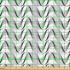 Modern Parça Kumaş Dalgalı İnce Çizgiler Çağdaş Soyut Motif