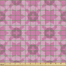 Geometrik Parça Kumaş Pastel Romantik Soyut Çiçek Kompozisyonu