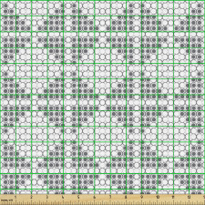 Geometrik Parça Kumaş Dairelerle Baklava Deseni 