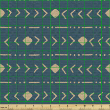 Soyut Parça Kumaş Pastel Tonda Dizayn Edilmiş Etnik Motifler