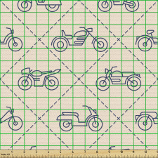 Geometrik Parça Kumaş Modern Elektrikli Bisiklet ve Motosiklet 
