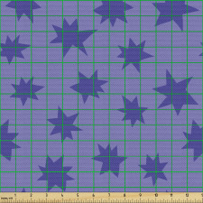 Geometrik Parça Kumaş Retro Gece Temalı Tekrarlı Küçük Şekiller