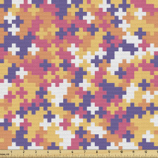Geometrik Parça Kumaş Rengarenk Mozaik Desenli
