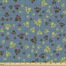 Hayvan Parça Kumaş Evcil Canlı Ayak İzi Tekrar Eden Motifleri