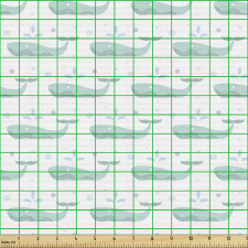 Karalama Parça Kumaş Su Fışkırtan Balinaların Minimalist Çizimi