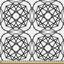 Mozaik Parça Kumaş Kesişen Çizgiler ve Şık Geometrik Desenler