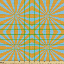 Geometrik Parça Kumaş Tekrarlı İlüzyonel Retro Şeritler Dizaynı
