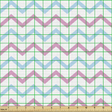 Moda Parça Kumaş Çocuksu ve Sevimli Dalgalı Zikzak Çizgiler