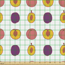Tatlı Parça Kumaş Sade Arkada Planda Erik ve Şeftali Modelleri