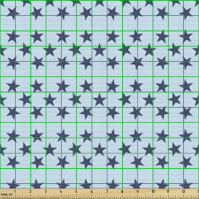 Bebek Mavisi Parça Kumaş Dijital Tasarım Kesintisiz Yıldızlar 