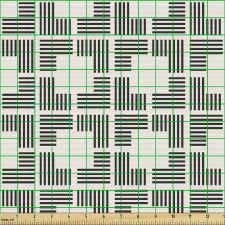 Geometrik Parça Kumaş Kısa Şeritli Soyut Kesintisiz Kareler 