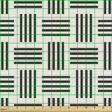 Geometrik Parça Kumaş Birçok Tekrarlı Dörtlü Şeritler Tasarımı