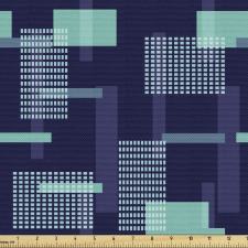 Modern Parça Kumaş Kareler ve Dikdörtgenler ile Geometrik Desen