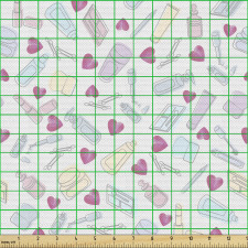 Makyaj Parça Kumaş Çeşitli Kozmetik ve Güzellik Ürünleri Çizimi