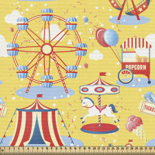 Karnaval Parça Kumaş Lunaparklardaki Eğlence Aletleri Çizimleri