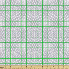 Örgülü Parça Kumaş Monokromatik İç İçe Geçmiş Kıvrımlı Çizgiler