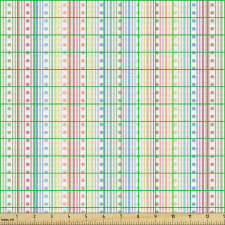Soyut Parça Kumaş Renkli Tasarım Sıralı Dikey Şeritler Noktalar