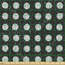 Geometrik Parça Kumaş Kirli Daireler Desenli