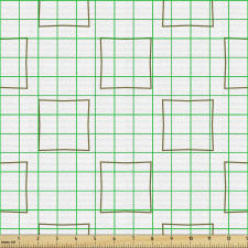 Geometrik Parça Kumaş İçi Boş Kareler Desenli