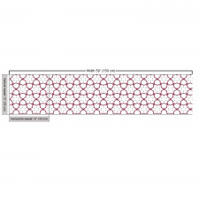 Geometrik Parça Kumaş Altıgen Formda Yıldızlı Süsleme Desenli