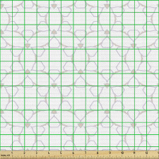 Geometrik Parça Kumaş Soft Renkte Devamlı Dairesel Yıldız Formu