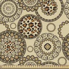 Geleneksel Parça Kumaş Leopar Mandala