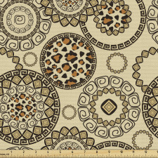 Geleneksel Parça Kumaş Leopar Mandala