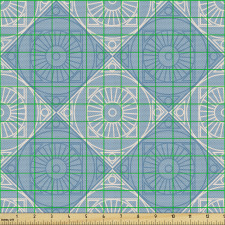 Geometrik Parça Kumaş Mozaik Desenli Mıd Century