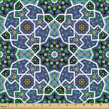 Geleneksel Parça Kumaş İslam Etkili Geometrik