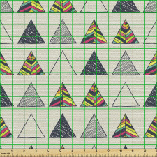 Geometrik Parça Kumaş Rengarenk İskandinav Stil Üçgenler