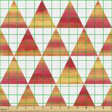 Geometrik Parça Kumaş Sulu Boya Üçgenler