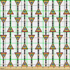 Karışık Desen Parça Kumaş Gökkuşağı Üçgenleri