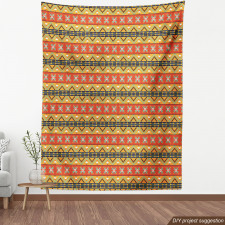 Geometrik Parça Kumaş Etnik Geometrik Kilim