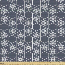 Geometrik Parça Kumaş Beyaz Gri Motifli