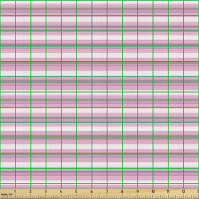Modern Parça Kumaş Pembe Beyaz Gri Çizgili