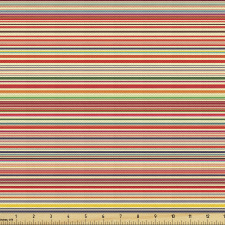 Retro Parça Kumaş Rengarenk Bohem Hippi Temalı Yatay Çizgiler