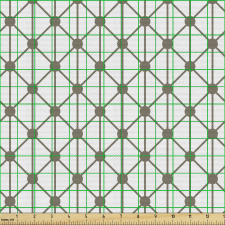 Geometrik Parça Kumaş Gri Minik Daireler