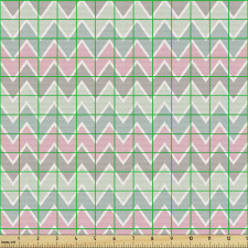 Zikzak Parça Kumaş Yatay Tasarım Pastel Renklerde Şeritler