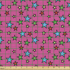 Yıldız Parça Kumaş Rengarenk Yıldızlar
